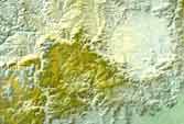 Steinheimer Becken und Ries (Radarsatellitenbild)