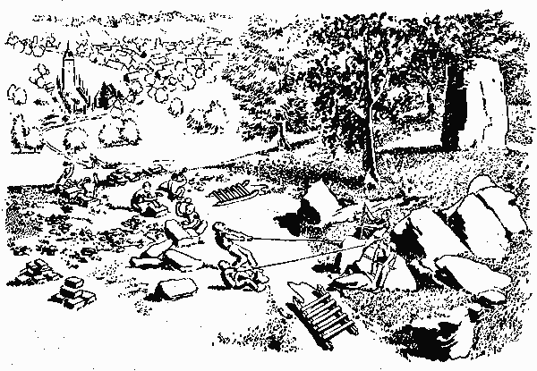 Federzeichnung Ritz jun. vom              Riffkalkabbau